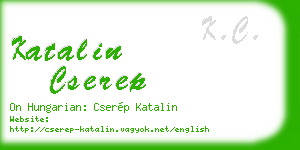 katalin cserep business card